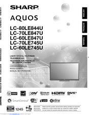 SHARP AQUOS USER MANUAL Pdf Download .